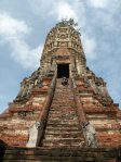 climbing prang at Wat Chaiwatthanaram